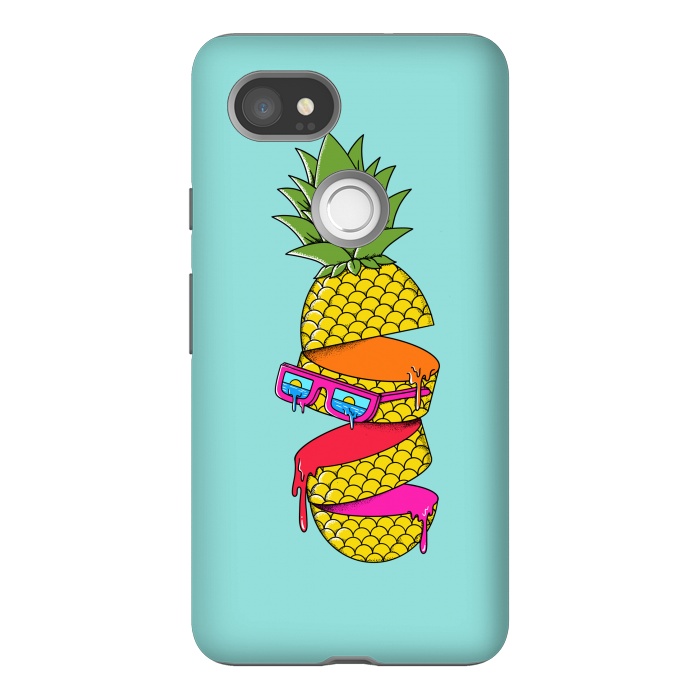 Pixel 2XL StrongFit Pineapple Colors by Coffee Man