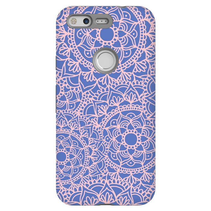 Pixel StrongFit Pink and Mauve Mandala Pattern by Julie Erin Designs