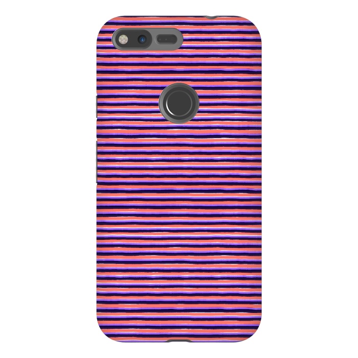Pixel XL StrongFit Marker Colorful Coral Stripes by Ninola Design