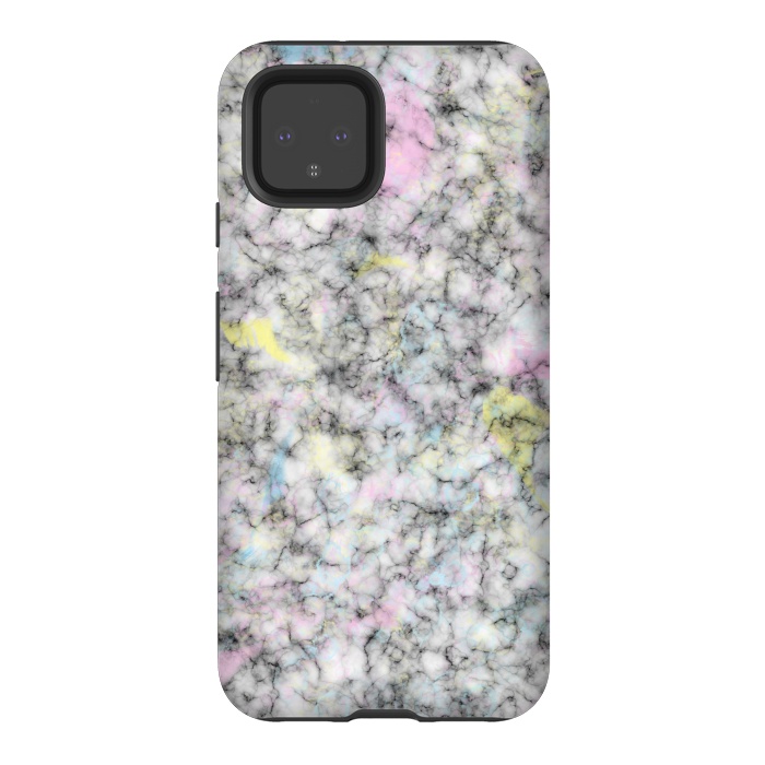 Pixel 4 StrongFit Watercolor Strokes on Marble by Ninola Design