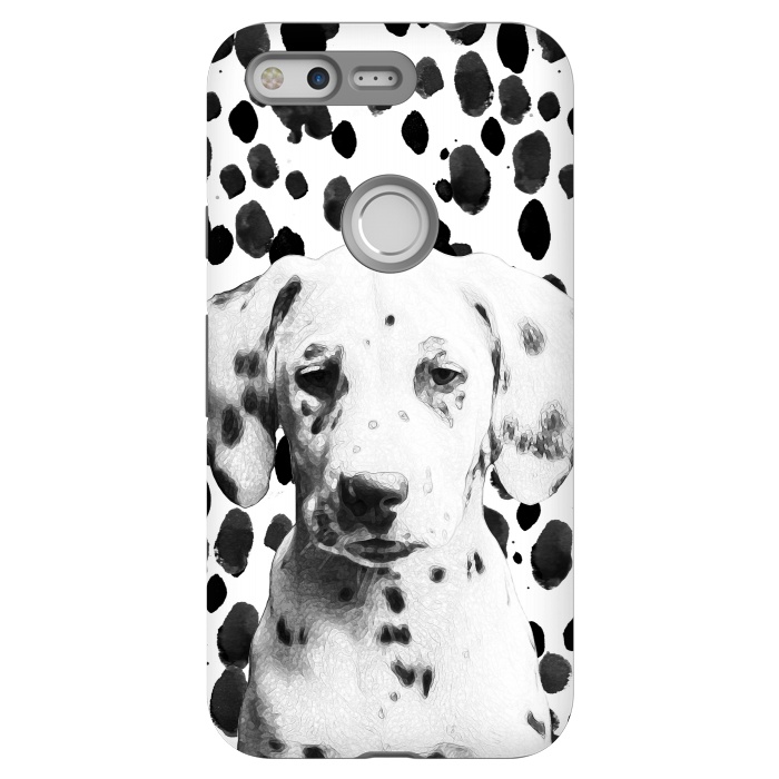 Pixel StrongFit Cute dalmatian puppy and ink spots by Oana 