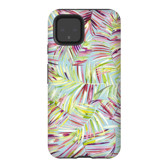 Pixel 4 StrongFit Tranquility Tropical Palms by Ninola Design