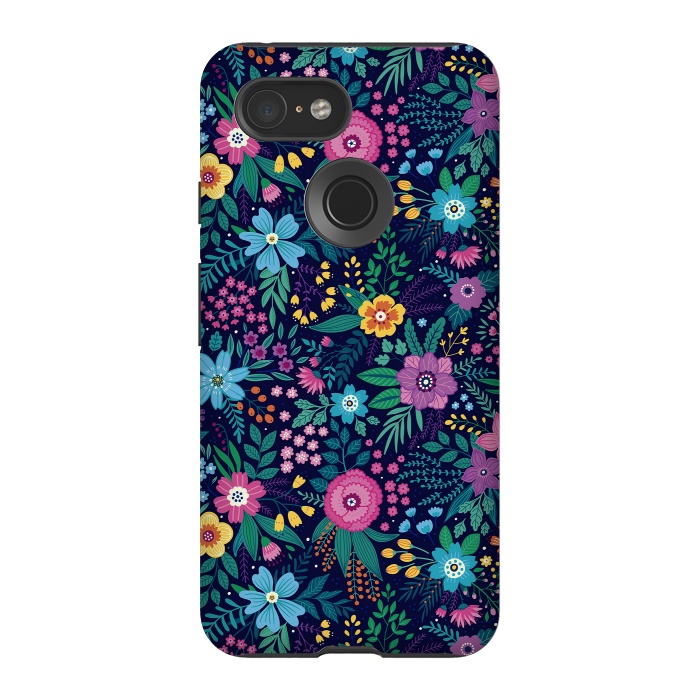 Pixel 3 StrongFit Floral Design Pattern by ArtsCase