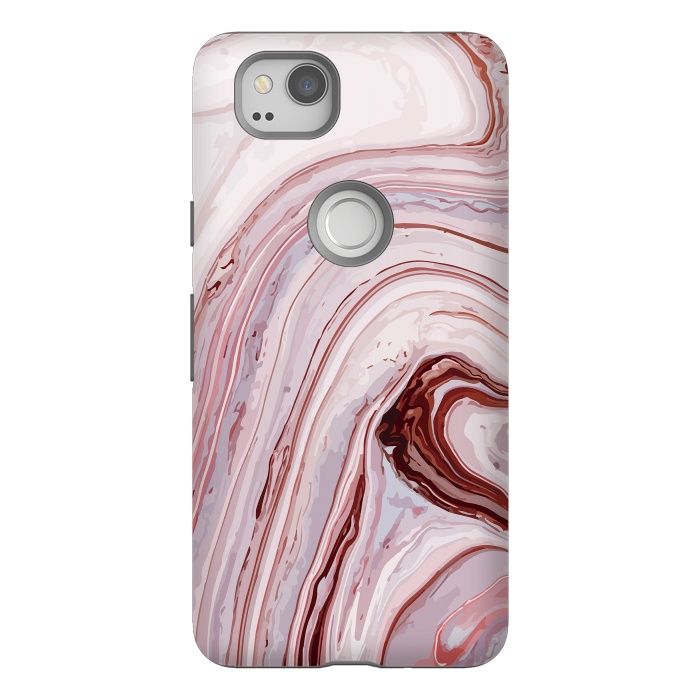 Pixel 2 StrongFit Liquid Pink Marble by ArtsCase