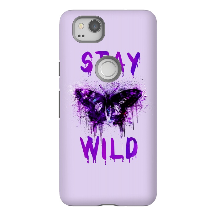 Pixel 2 StrongFit Stay Wild Butterfly by Andrea Haase