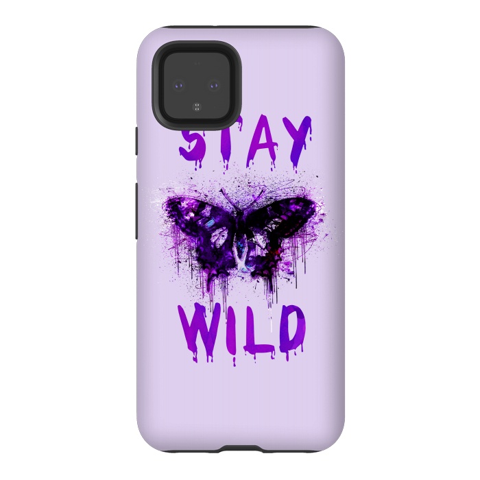 Pixel 4 StrongFit Stay Wild Butterfly by Andrea Haase