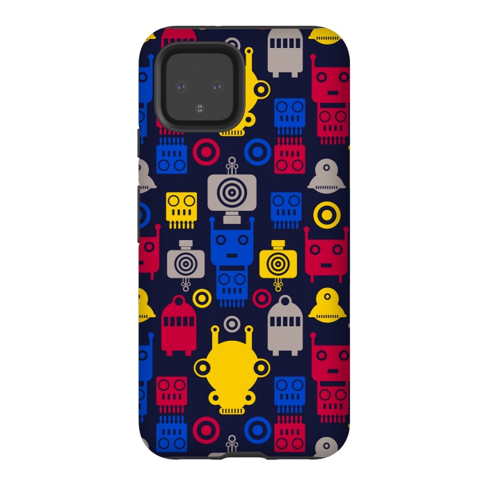 Pixel 4 StrongFit colorful robots by TMSarts