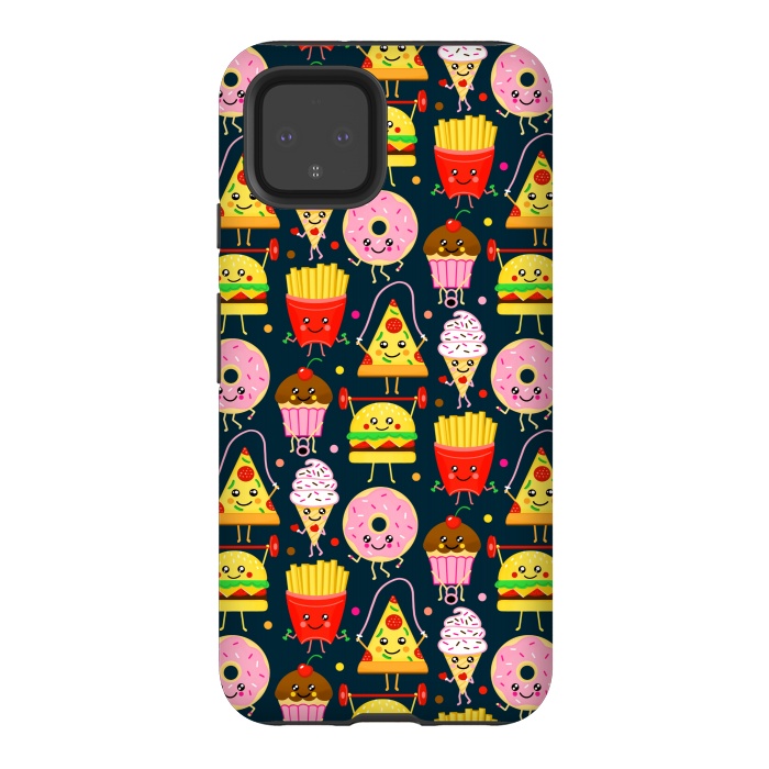 Pixel 4 StrongFit Fit Fast Food (Navy)  by Tigatiga