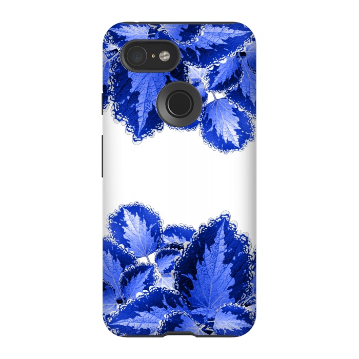 Pixel 3 StrongFit Blue Flowers by Ashley Camille