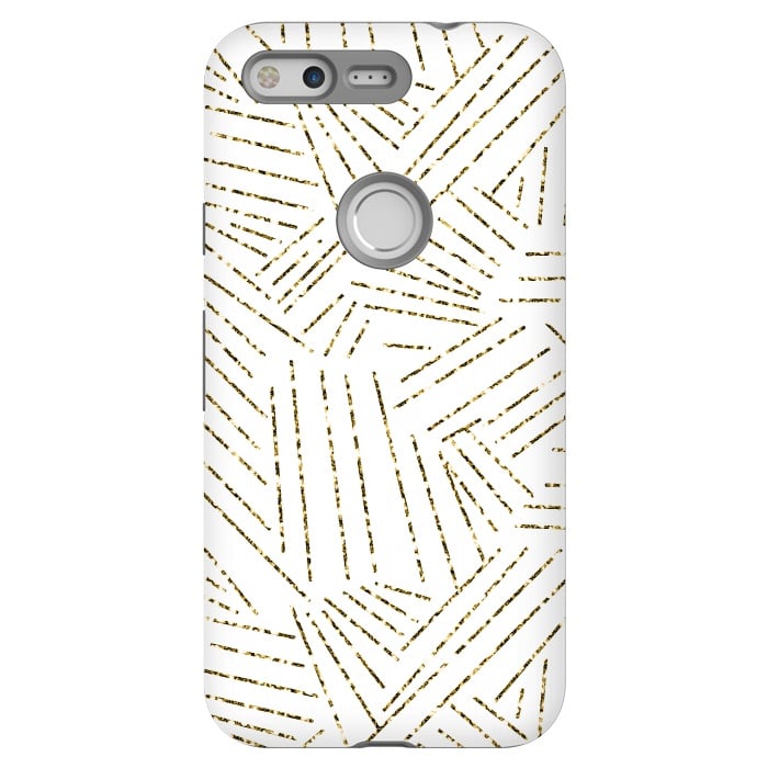 Pixel StrongFit White and Gold Glitter Lines by Ashley Camille