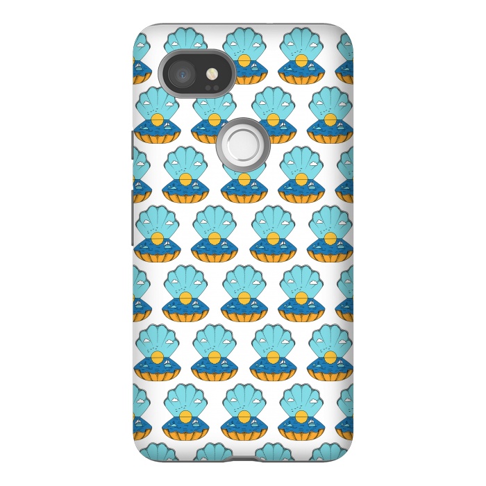 Pixel 2XL StrongFit Shell Nature Pattern by Coffee Man