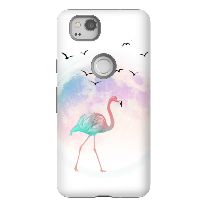 Pixel 2 StrongFit flamingo in the pink moon by haroulita