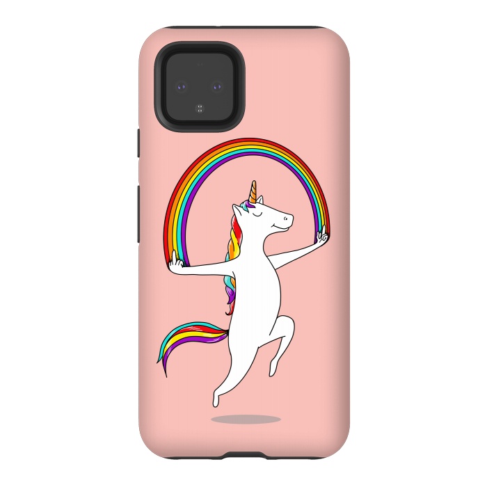 Pixel 4 StrongFit Unicorn Magic pink by Coffee Man