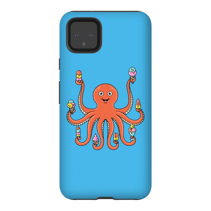 Pixel 4XL StrongFit Octopus Ice Creams by Coffee Man