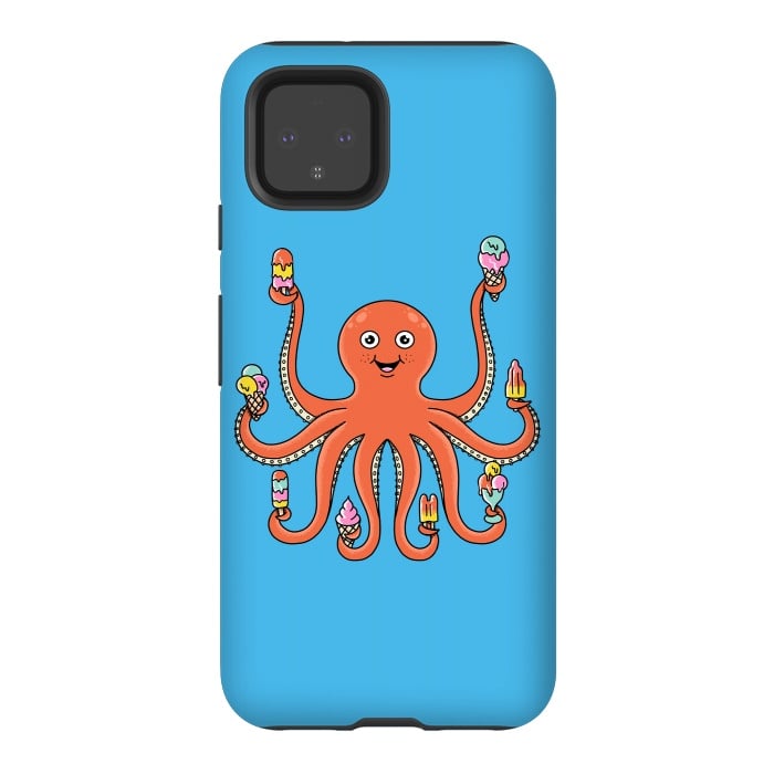 Pixel 4 StrongFit Octopus Ice Creams by Coffee Man