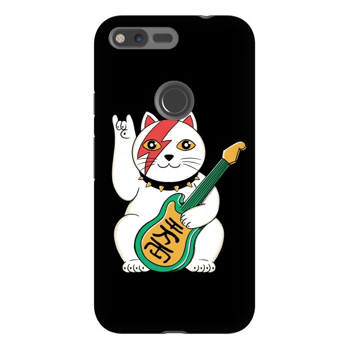 Pixel XL StrongFit Lucky Cat Black by Coffee Man