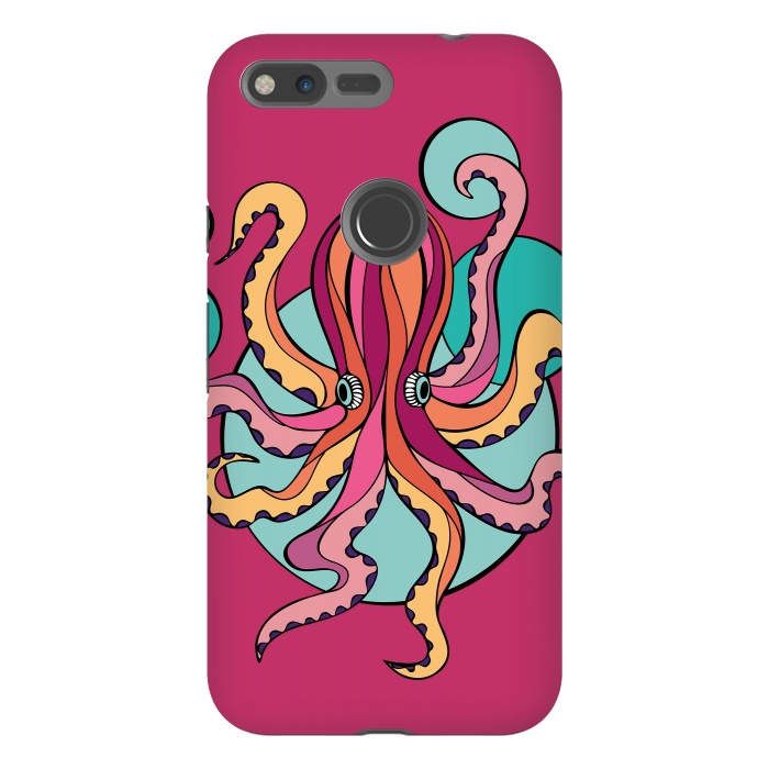 Pixel XL StrongFit Pink Octopus III by Majoih