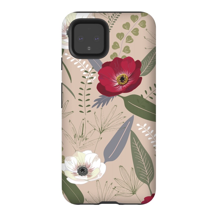 Pixel 4 StrongFit Anemones Pattern by Anis Illustration