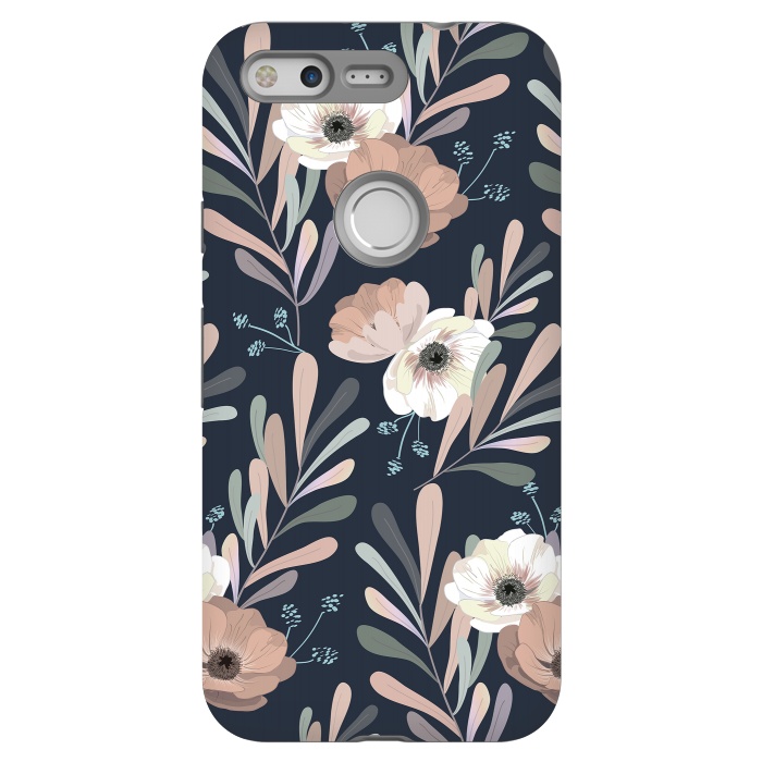 Pixel StrongFit Olives and anemones - blue by Anis Illustration