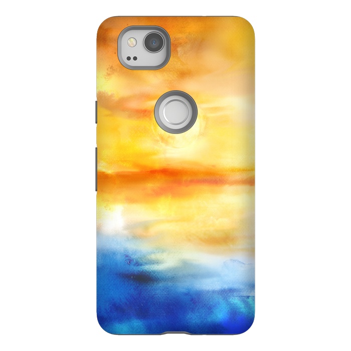 Pixel 2 StrongFit Abstract Sunset Artwork I by Art Design Works