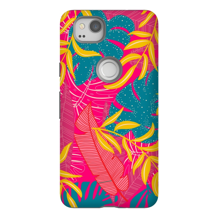 Pixel 2 StrongFit Palm Patterns In Warm Colors by ArtsCase