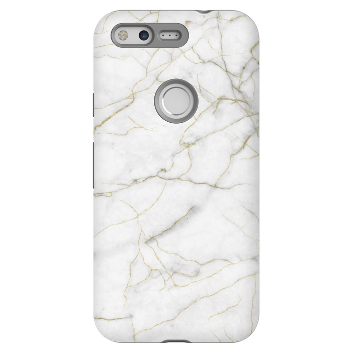 Pixel StrongFit White and gold marble by Jms