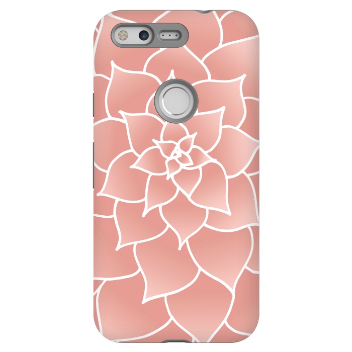 Pixel StrongFit Abstract Modern Pink Rose Flower by Julie Erin Designs