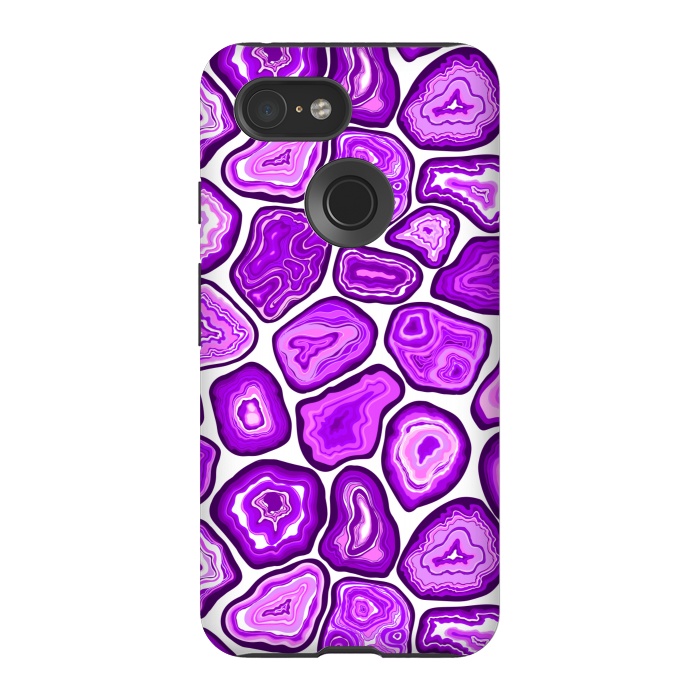 Pixel 3 StrongFit Purple agate slices by Katerina Kirilova