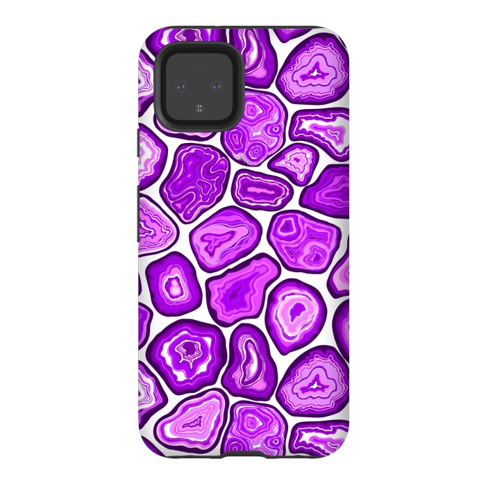 Pixel 4 StrongFit Purple agate slices by Katerina Kirilova