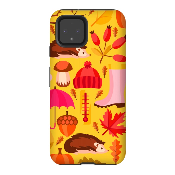 Pixel 4 StrongFit Autumn Animals And Fruits by ArtsCase