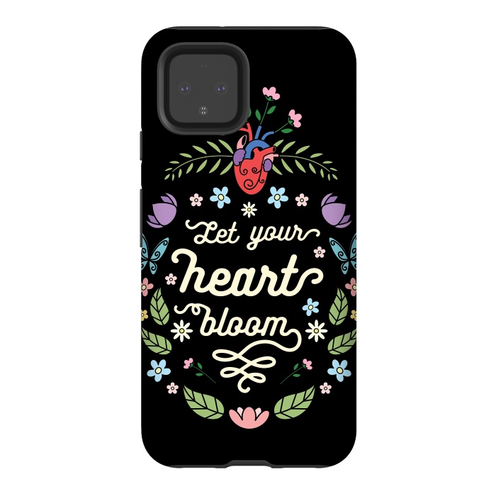 Pixel 4 StrongFit Let your heart bloom by Laura Nagel