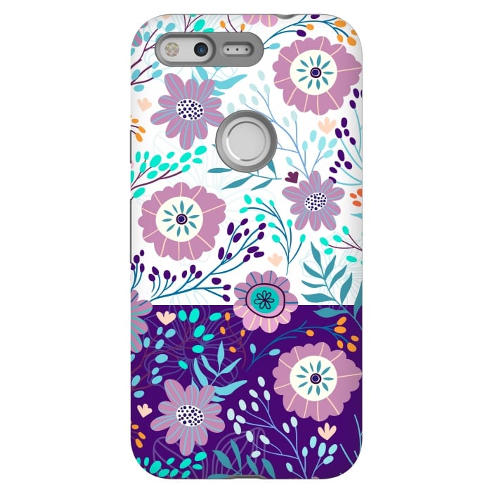 Pixel StrongFit Happy Purple Flowers For Summer by ArtsCase
