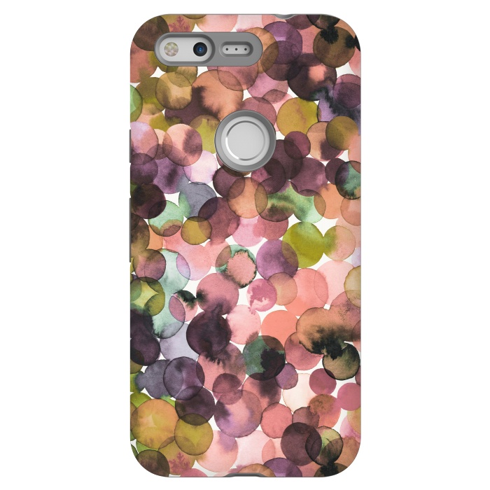 Pixel StrongFit Overlapped Watercolor Pale Dots by Ninola Design