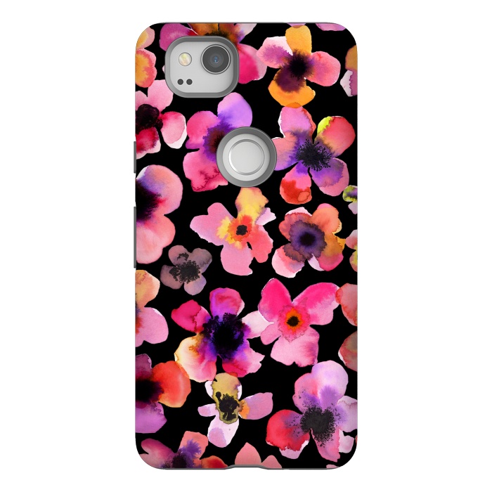 Pixel 2 StrongFit Happy Sweet Flowers by Ninola Design