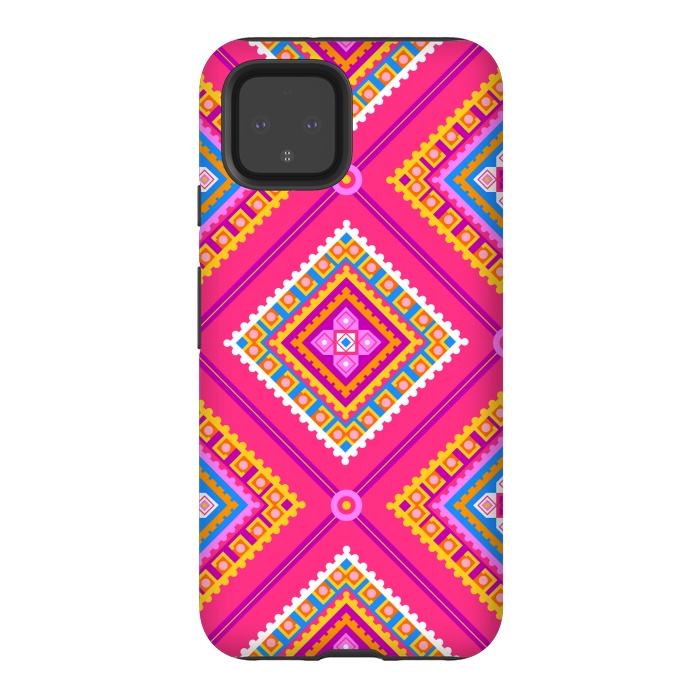 Pixel 4 StrongFit PINK ETHNIC PATTERN by MALLIKA