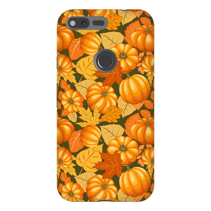 Pixel XL StrongFit Pumpkins and Autumn Leaves Party by BluedarkArt