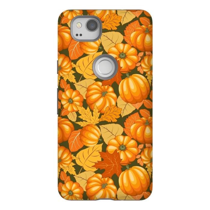 Pixel 2 StrongFit Pumpkins and Autumn Leaves Party by BluedarkArt