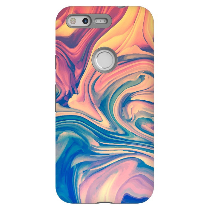 Pixel StrongFit Marble Paint splash Colorful fluid by ArtsCase