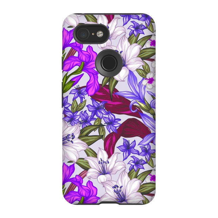 Pixel 3 StrongFit lilies flowers happy for you by ArtsCase