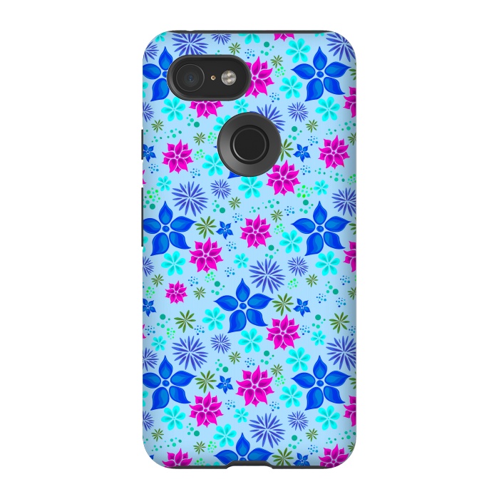 Pixel 3 StrongFit fantastic and floral colors in summer by ArtsCase