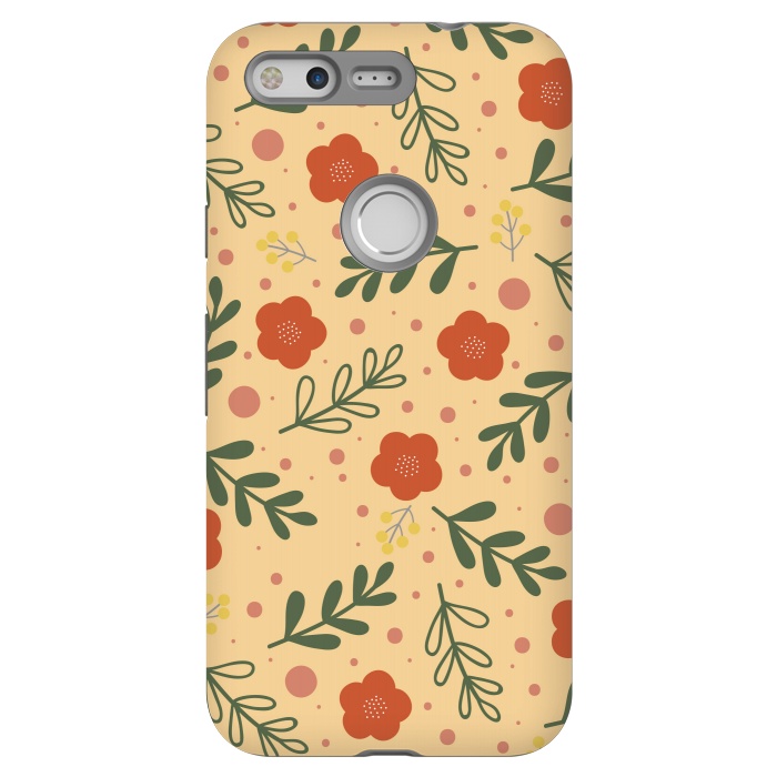 Pixel StrongFit orange flowers for october by ArtsCase