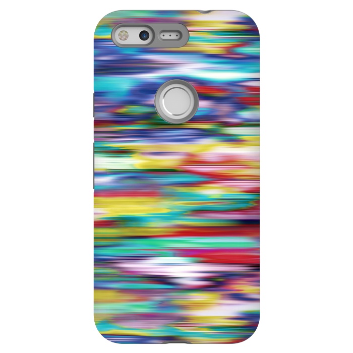 Pixel StrongFit Ikat Blurred Stripes Multicolor by Ninola Design