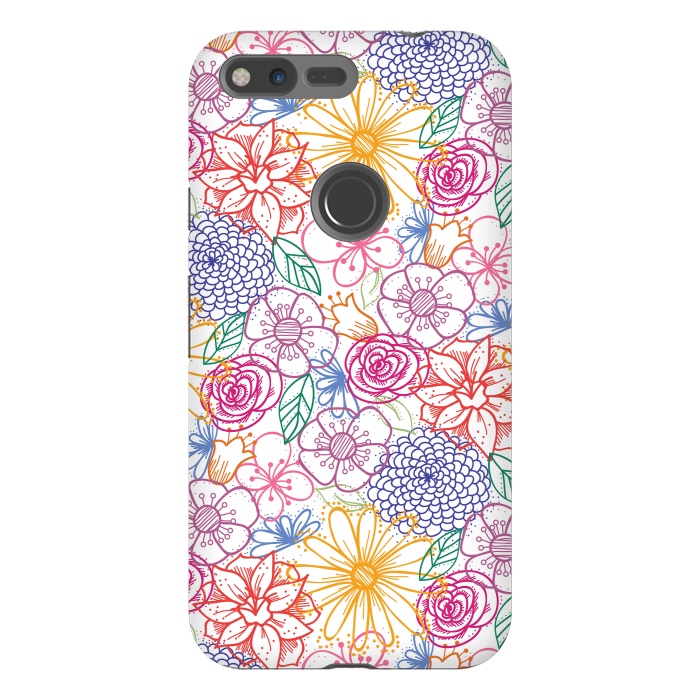 Pixel XL StrongFit Summer Bright Floral by TracyLucy Designs