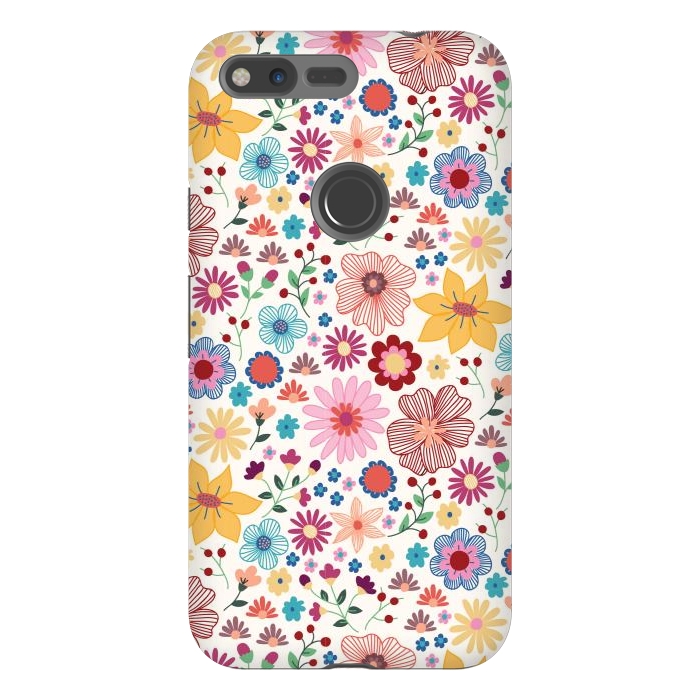 Pixel XL StrongFit Springtime Wild Bloom by TracyLucy Designs