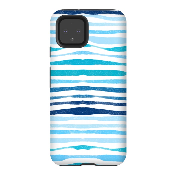 Pixel 4 StrongFit blue waves lines by MALLIKA
