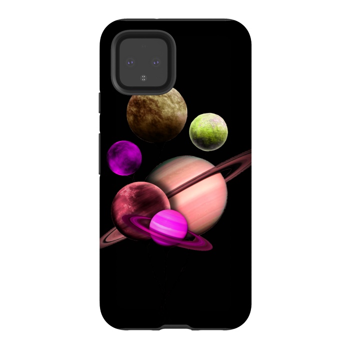 Pixel 4 StrongFit Purple pink space by haroulita