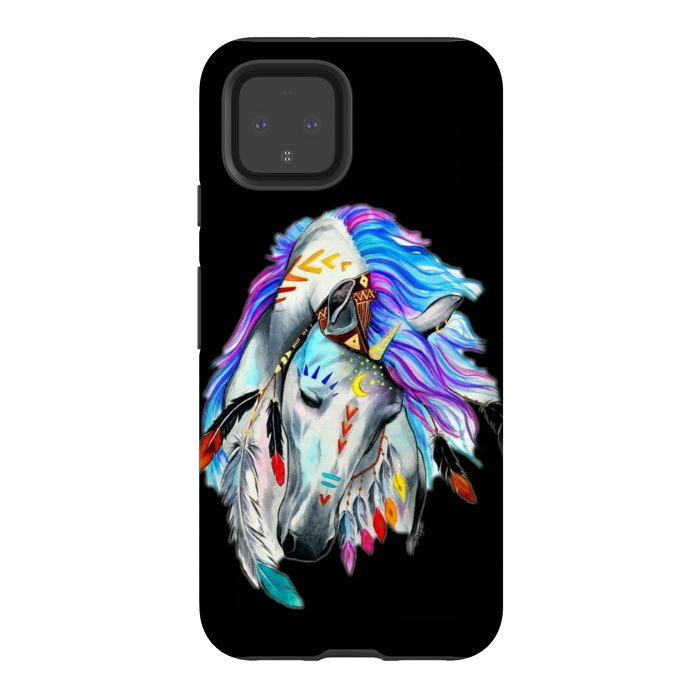 Pixel 4 StrongFit feather horse by haroulita