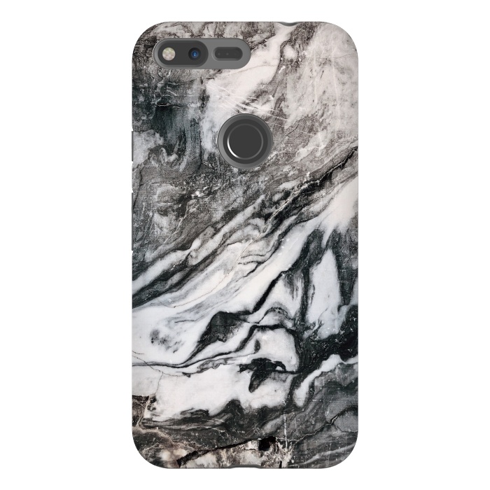 Pixel XL StrongFit White and black Marble by Winston