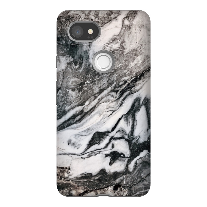 Pixel 2XL StrongFit White and black Marble by Winston