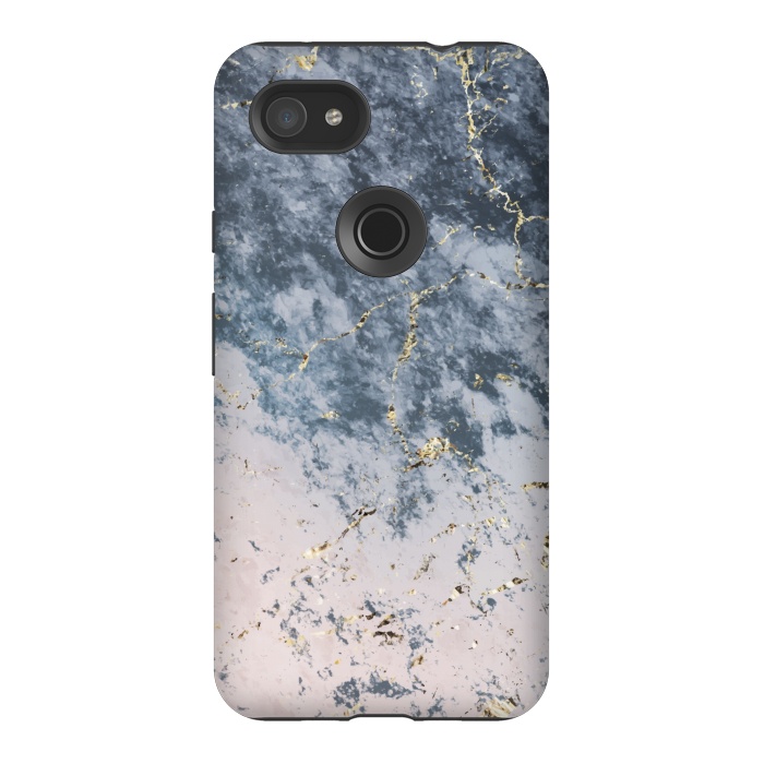 Pixel 3AXL StrongFit Pink and blue marble by Winston
